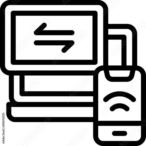 cross platform line icon. Clean and minimalist vector icon for websites, mobile apps, presentations, and logos. Fully scalable and customizable for any project.