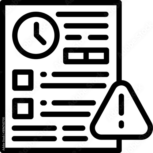 deadline line icon. Clean and minimalist vector icon for websites, mobile apps, presentations, and logos. Fully scalable and customizable for any project.