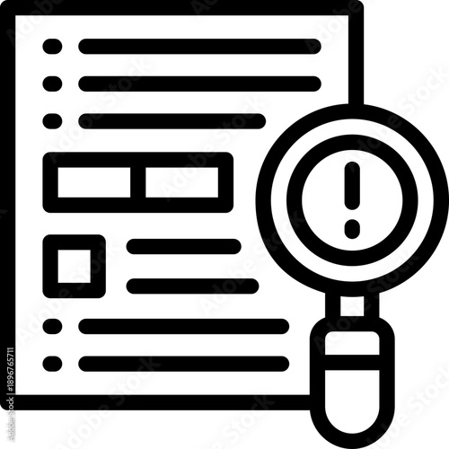 revision line icon. Clean and minimalist vector icon for websites, mobile apps, presentations, and logos. Fully scalable and customizable for any project.