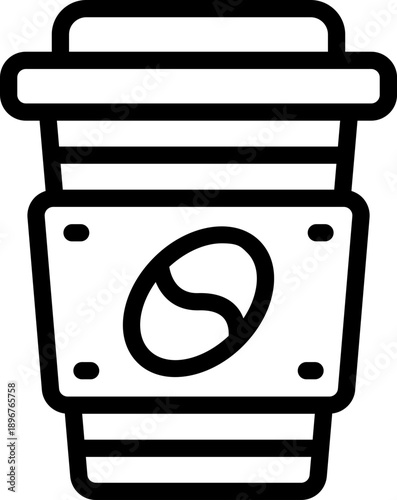 coffee cup line icon. Clean and minimalist vector icon for websites, mobile apps, presentations, and logos. Fully scalable and customizable for any project.