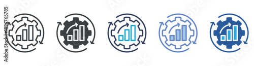 Optimization icon set multiple style collection