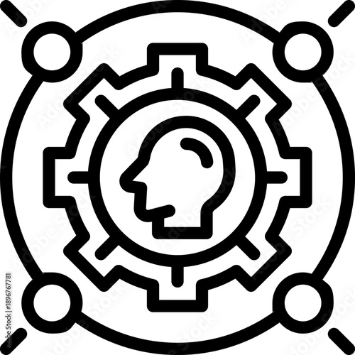 synthesis line icon. Clean and minimalist vector icon for websites, mobile apps, presentations, and logos. Fully scalable and customizable for any project.