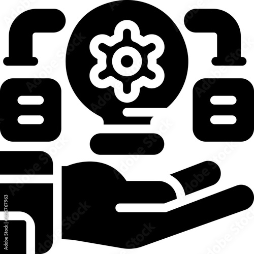 solution glyph icon. Strong and solid vector icon for websites, mobile interfaces, presentations, and visual branding. High quality and easy to edit.