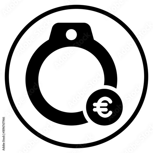 euro glyph icon