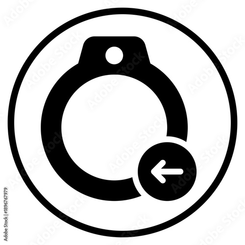 left arrow glyph icon