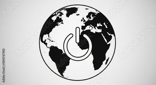 Earth globe with loading icon global connectivity and technology concept