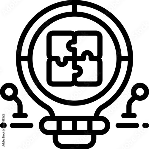 problem solving line icon. Clean and minimalist vector icon for websites, mobile apps, presentations, and logos. Fully scalable and customizable for any project.