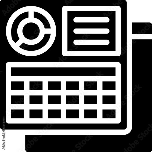 report glyph icon. Strong and solid vector icon for websites, mobile interfaces, presentations, and visual branding. High quality and easy to edit.