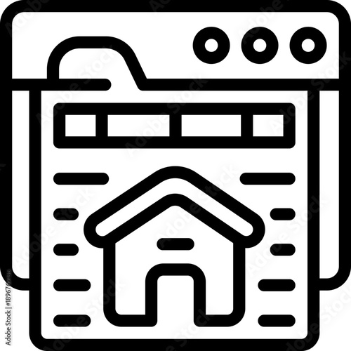 brief line icon. Clean and minimalist vector icon for websites, mobile apps, presentations, and logos. Fully scalable and customizable for any project.