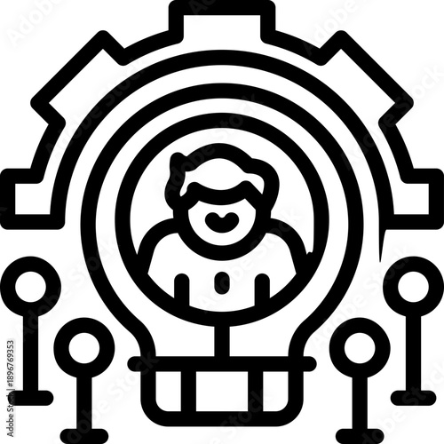 innovator line icon. Clean and minimalist vector icon for websites, mobile apps, presentations, and logos. Fully scalable and customizable for any project.