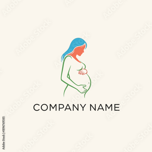 Pregnant Woman Gently Cradling Her Baby Bump with Care.