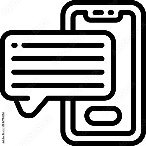 communication line icon. Clean and minimalist vector icon for websites, mobile apps, presentations, and logos. Fully scalable and customizable for any project.