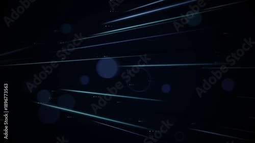 Futuristic blue light speed lines background. Abstract technology data flow animation. Cyber fiber optic motion graphics loop.
