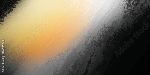 Abstract grunge background with bright rays of light piercing through dark stormy clouds over a blue misty ocean texture