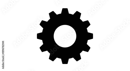 Black gear icon symbol 1.