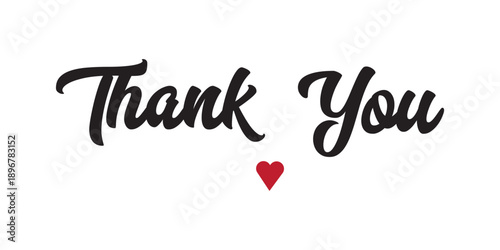 Thank you handwritten phrase with swirl ribbons, colored circles and stars. Vector colorful illustration. EPS 10.