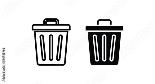 Simple digital icons representing deleted files or the trash bin function