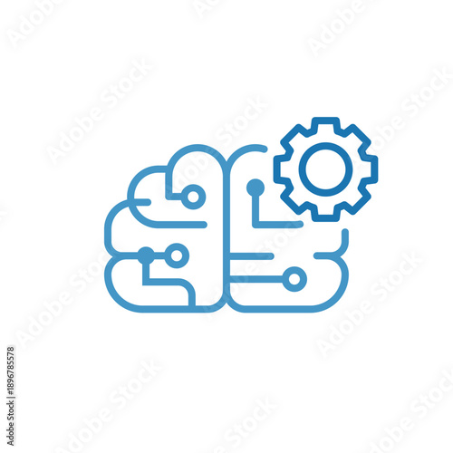 AI設定のシンプル線画アイコン・イラスト