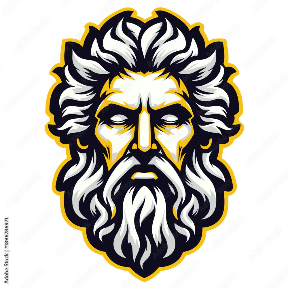 Obraz premium Zeus vector and illustration.
