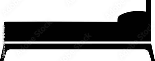 Modern minimalist bed in black and white