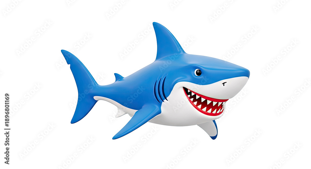 Fototapeta premium 3D Cartoon Shark