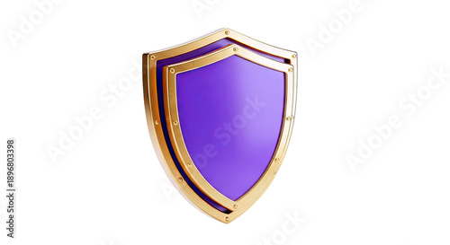 Free Download Gold and Purple Shield with Rivets - GFXLoad