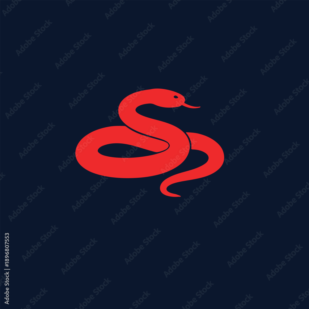 Obraz premium Snake icon vector art silhouette illustration.