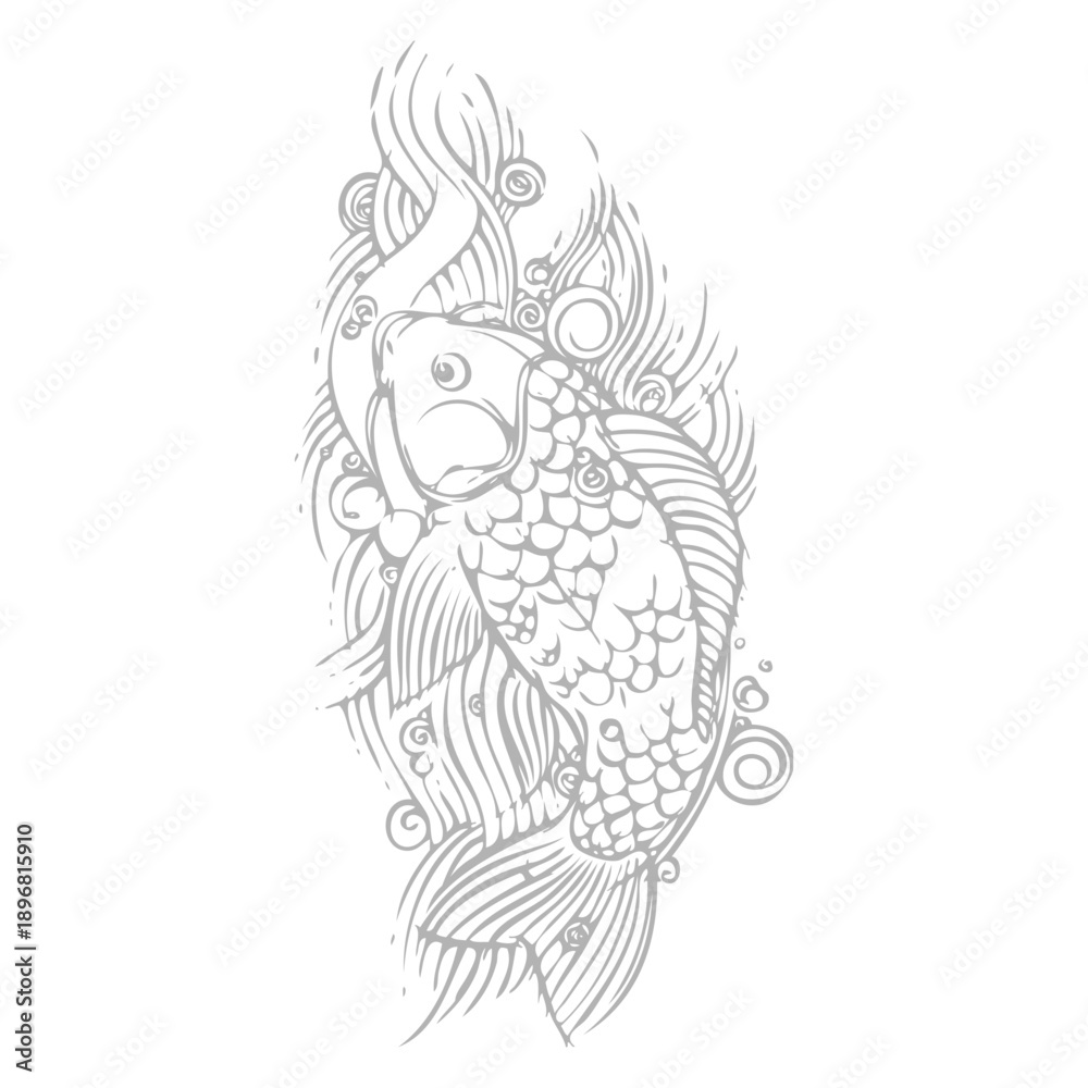 Obraz premium Japanese Koi Fish Art