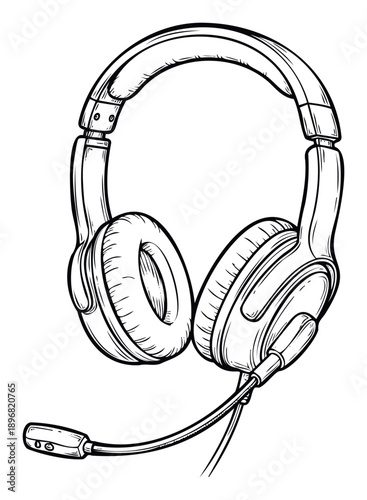 Professional over ear headphones with an integrated boom microphone perfect for voice communication online gaming remote work or audio recording sessions