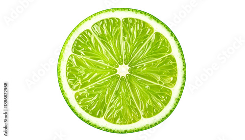 A vibrant, close-up photograph showcasing a perfectly sliced citrus fruit. The radial sections display juicy texture
