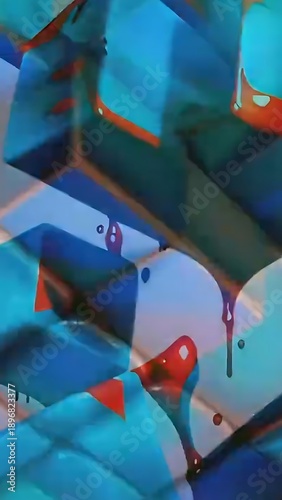 Vibrant abstract shapes and colors pattern.