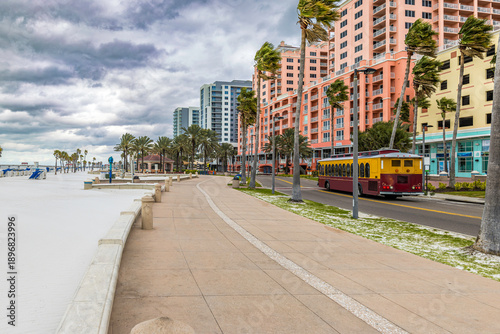 Photos Windy Day on Clearwater Beach Promenade, Florida