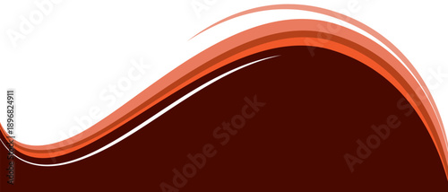 Abstract Red And Brown Wave Design With Flowing Swoosh For Dynamic Background