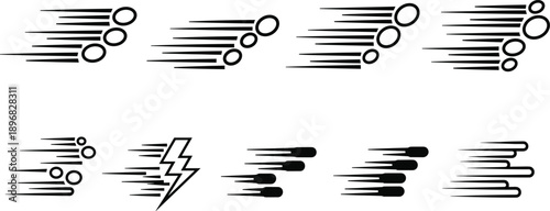 Speed Lines and Abstract Shapes in High-Speed Illustration