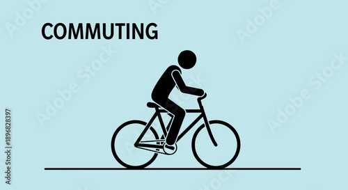 Person cycling on a bicycle for daily commute.