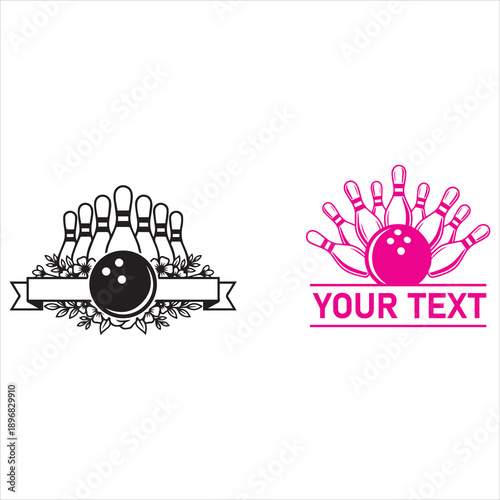 Bowling Clipart SVG Bundle Bowling Vector Illustration Set 