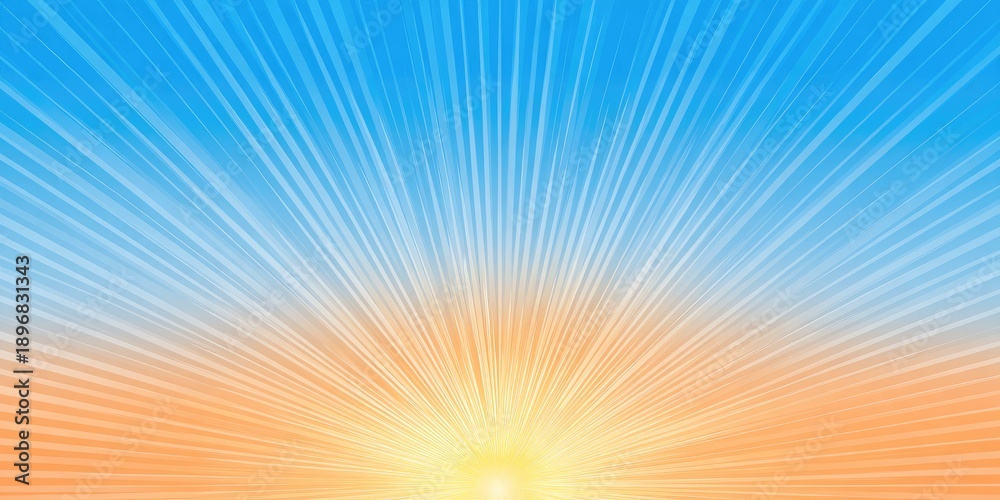 Obraz premium Bright Sunburst Background with Blue and Orange Hues