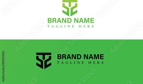 Modern shield logo with letters T S Y and placeholder text for brand name and tagline ideal for corporate identity and business branding