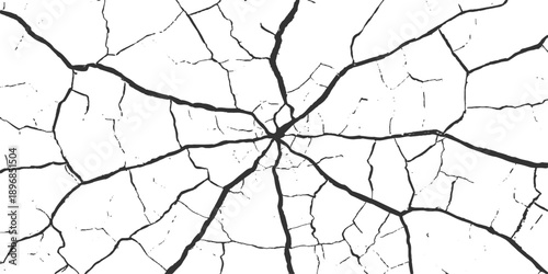 A rough grunge texture of cracked concrete and old peeling paint forms a broken pattern on a dirty stone wall surface