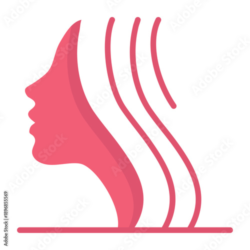 Ethereal Beauty: An artistic depiction of a woman's profile, elegantly rendered with flowing lines, embodying grace and serenity.