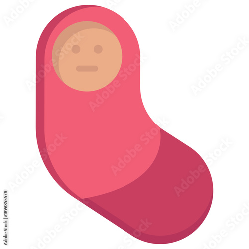 Bundle of Joy: A charming depiction of a newborn baby swaddled in a soft blanket, representing the sweetness of infancy and the promise of a new life.