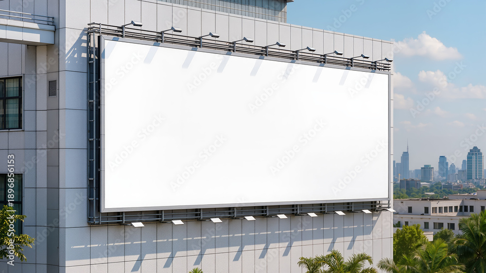 Obraz premium Large blank advertising billboard