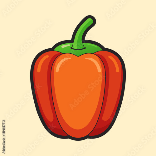 vector illustration of a bell pepper