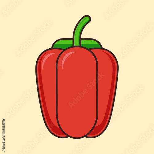 vector illustration of a bell pepper