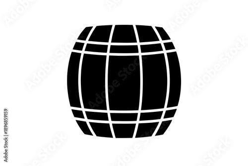 Barrel icon vector set, Wine barrel symbol,  Wine barrel silhouette vector