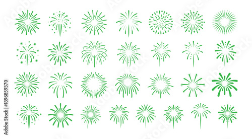 fireworks vector set