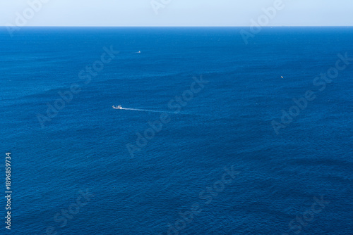sailing fishing boat on the sea