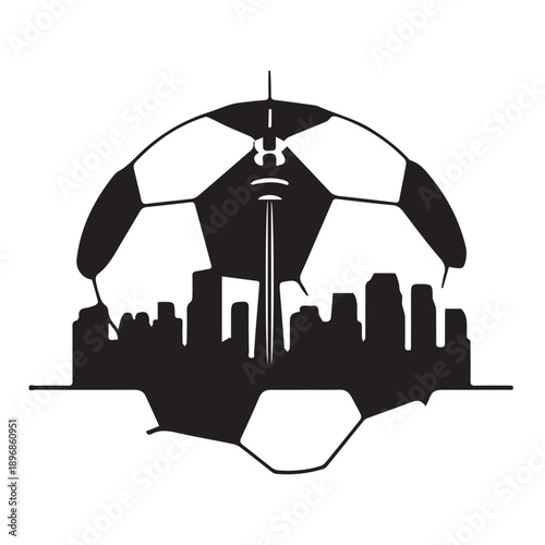 vector silhouette of soccer isolated on white background