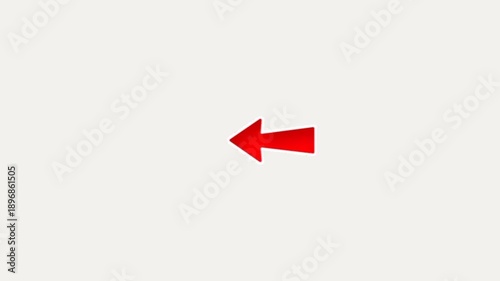 A vibrant, hand-drawn red arrow points diagonally downward against a clean white background