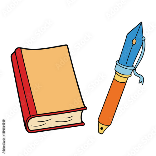 A fountain pen rests beside an open book, ink poised to flow, capturing quiet moments of learning, creativity, and a timeless love for reading.
